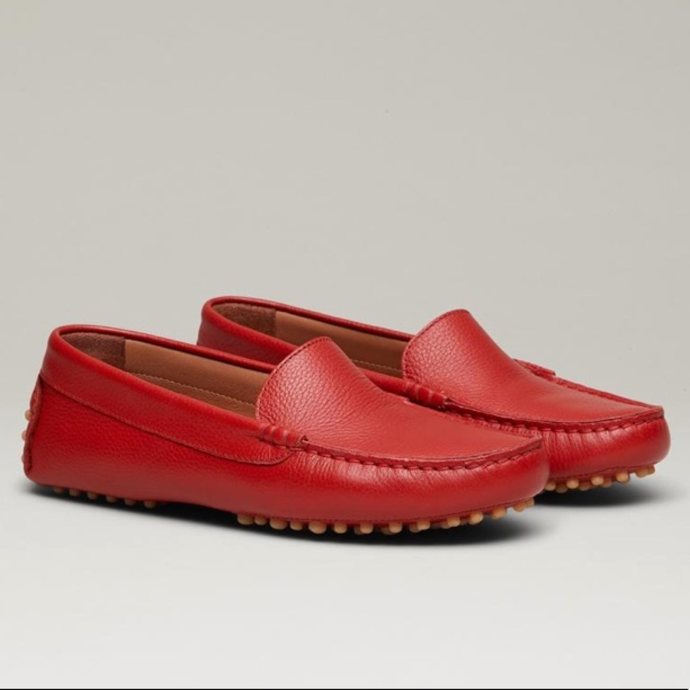 M. Gemi red Felize leather moccasin size 40